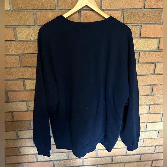 Vintage Reebok 90’s Pullover Crewneck Sweatshirt Blue Embroidered Logo Size XL - Picture 5 of 5